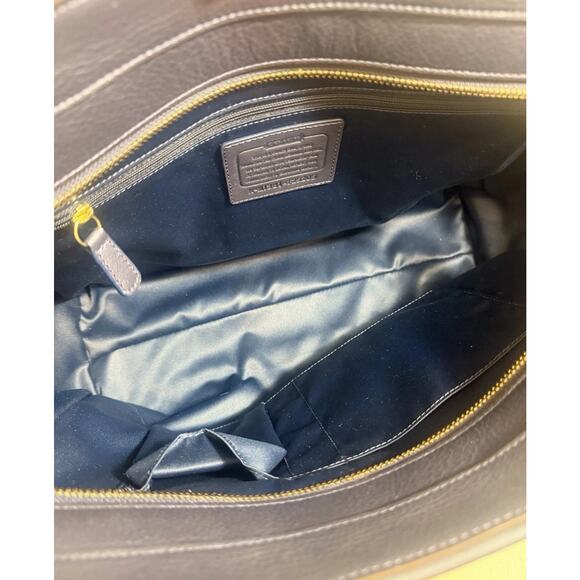 NWT Coach F25205 Taylor Alexis Leather Carryall B4 Midnight Navy - Picture 7 of 11